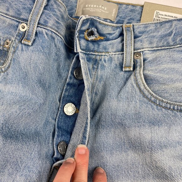 NWT Everlane Jeans Women's Size 30 The Curvy '90s Cheeky Blue - Picture 9 of 14